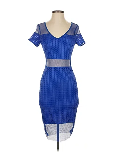 Pre-owned Guess Cocktail Dress In Blue