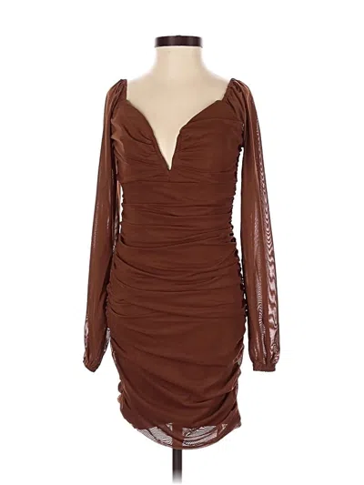 Pre-owned Guess Cocktail Dress In Brown