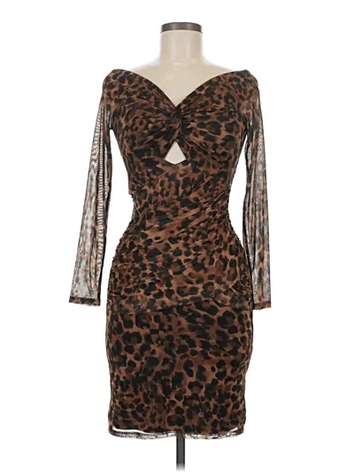 Guess Cocktail Dress In Brown