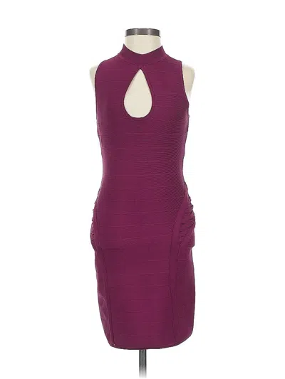 Pre-owned Guess Cocktail Dress In Burgundy