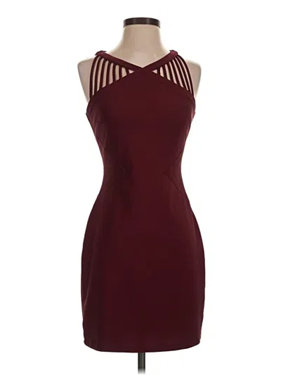 Pre-owned Guess Cocktail Dress In Burgundy