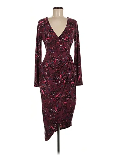 Pre-owned Guess Cocktail Dress In Burgundy