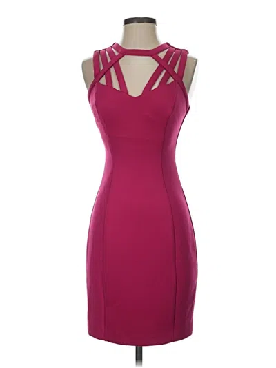 Pre-owned Guess Cocktail Dress In Burgundy