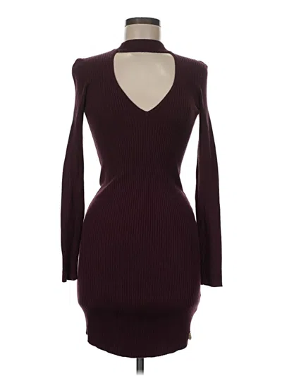 Pre-owned Guess Cocktail Dress In Burgundy