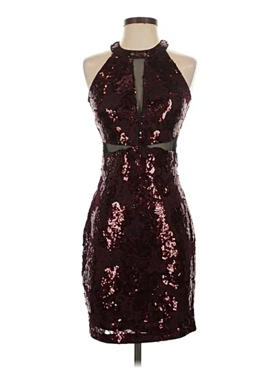 Pre-owned Guess Cocktail Dress In Burgundy