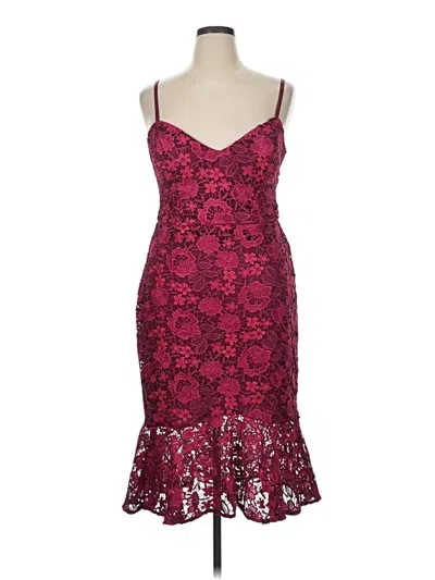 Pre-owned Guess Cocktail Dress In Burgundy