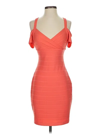 Pre-owned Guess Cocktail Dress In Orange
