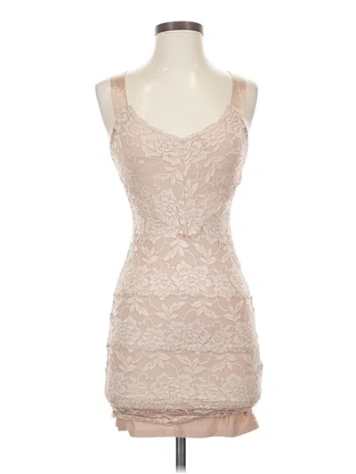 Pre-owned Guess Cocktail Dress In Tan