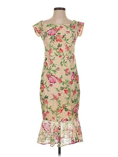 Pre-owned Guess Cocktail Dress In Tan