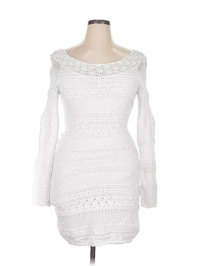 Pre-owned Guess Cocktail Dress In White