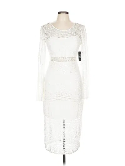 Pre-owned Guess Cocktail Dress In White