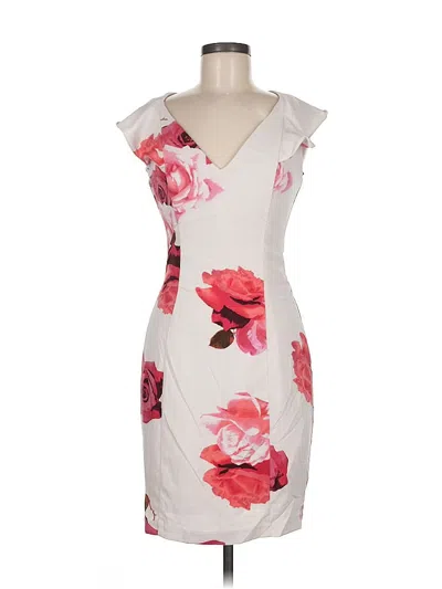 Pre-owned Guess Cocktail Dress In White