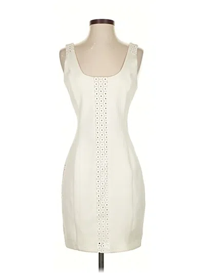 Pre-owned Guess Cocktail Dress In White