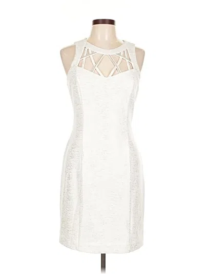 Pre-owned Guess Cocktail Dress In White