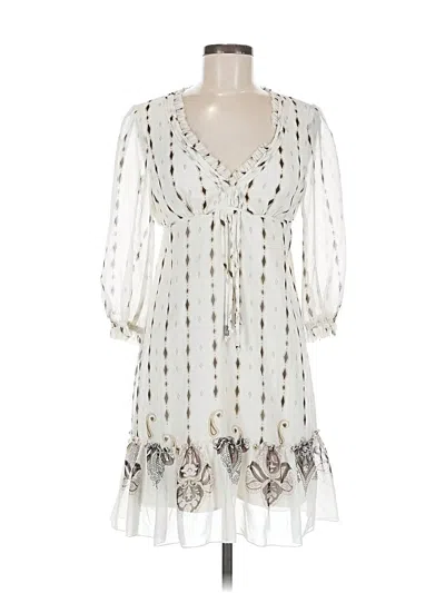 Pre-owned Guess Cocktail Dress In White