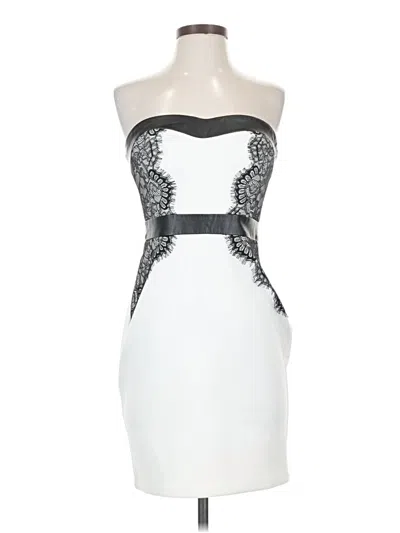 Pre-owned Guess Cocktail Dress In White