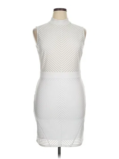 Pre-owned Guess Cocktail Dress In White