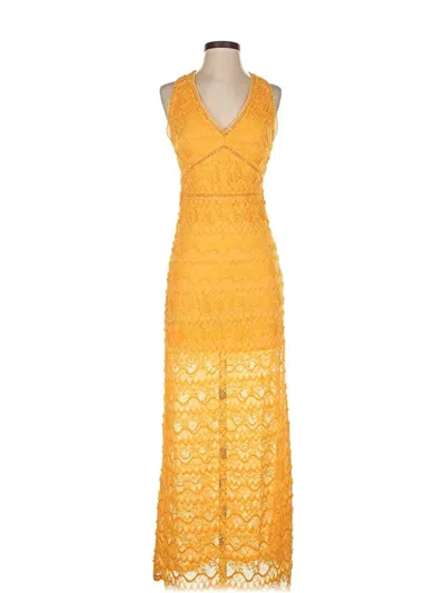 Pre-owned Guess Cocktail Dress In Yellow