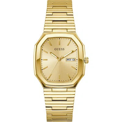 Guess Coffee Date Bracelet Watch, 35mm In Gold