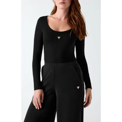 Guess Colette Long Sleeve Bodysuit In Black