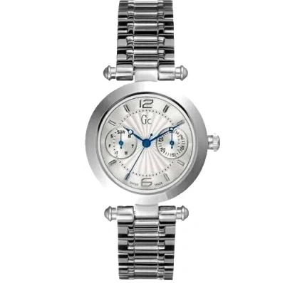 Pre-owned Guess Collection White Dial Chronograph Silver Tone 32mm Women's Watch X17504l1