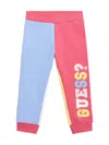 Guess Girls Colourblock Joggers In Pink