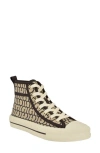 Guess Colyn High Top Sneaker In Dark Brown