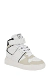 Guess Women's Corten Casual High Top Logo Lace Up Sneakers In White/beige