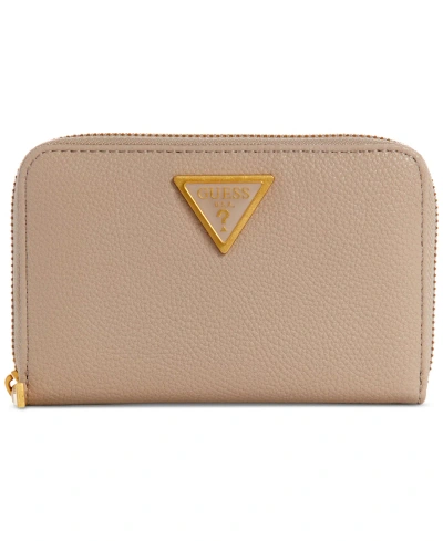 Guess Cosette Small Zip Around Wallet In Taupe