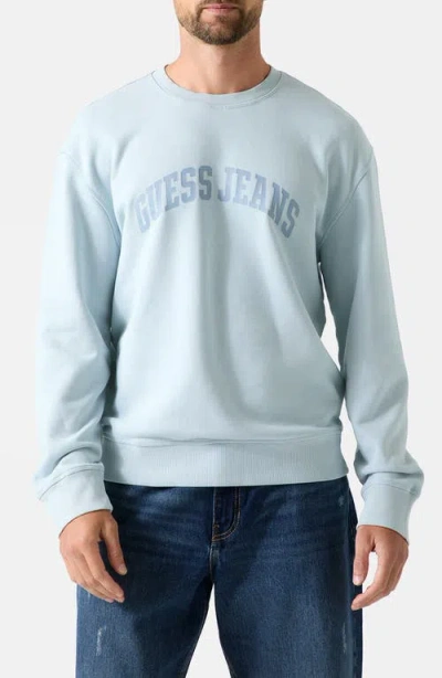 Guess Cotton Crewneck Graphic Sweatshirt In Multi