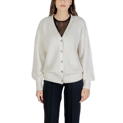Guess Cream Cotton Cardigan In White