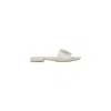 Guess Cream Leather Sandal In Neutral