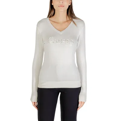 Guess Cream Viscose Sweatshirt In Multi