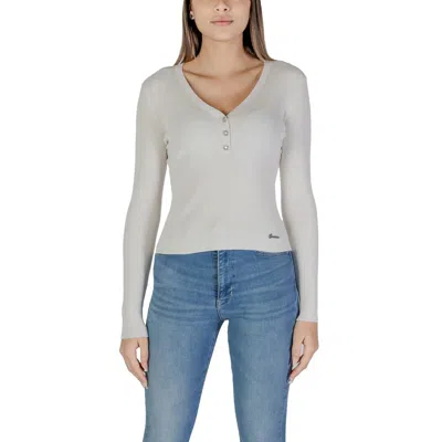 Guess Cream Viscose Tops & T-shirt In White