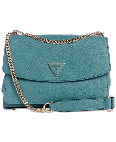 Guess Cresidia Convertible Crossbody Flap In Teal