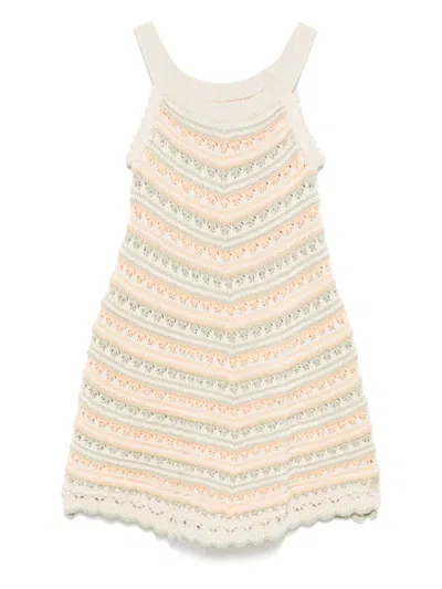 Guess Kids' Crochet Dress In Neutrals