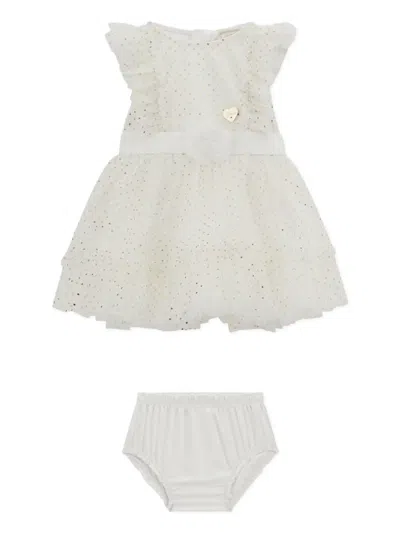 Guess Babies' Crochet-knit Dress (set Of Two) In White