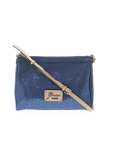 Pre-owned Guess Crossbody Bag In Blue