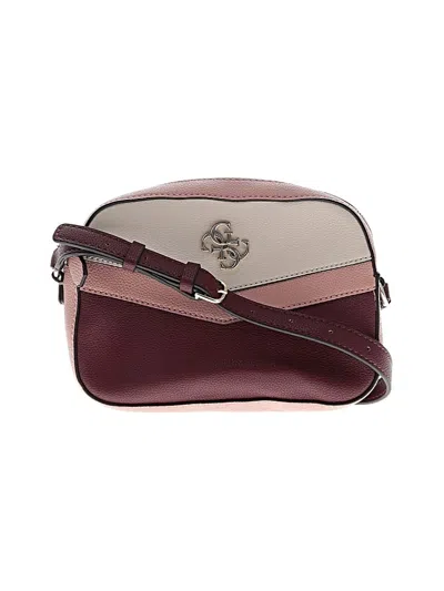 Pre-owned Guess Crossbody Bag In Burgundy
