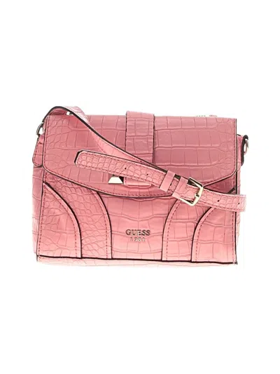 Pre-owned Guess Crossbody Bag In Pink