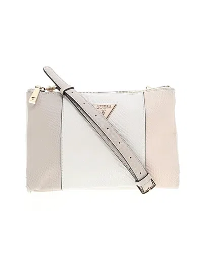Pre-owned Guess Crossbody Bag In White