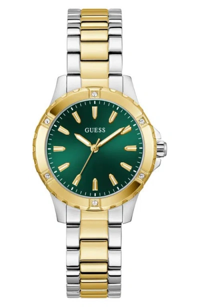 Guess Crystal Bezel Bracelet Watch, 35mm In Multi