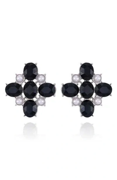 Guess Crystal Clip-on Earrings In Silver
