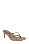 Guess Crystal Embellished Sandal In Brown/gold
