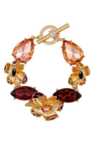 GUESS GUESS CRYSTAL FLOWER TOGGLE BRACELET