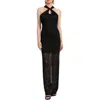 Guess Cynthia Sequin Keyhole Maxi Dress In Black