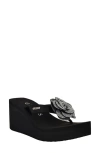 Guess Damani Platform Wedge Sandal In Black