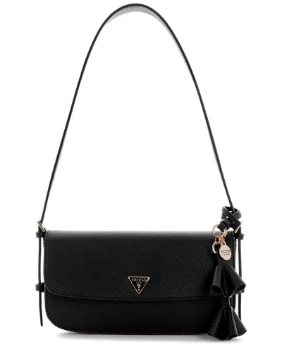 Guess Danielle Flap Small Shoulder Handbag In Black