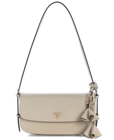Guess Danielle Flap Small Shoulder Handbag In Bone