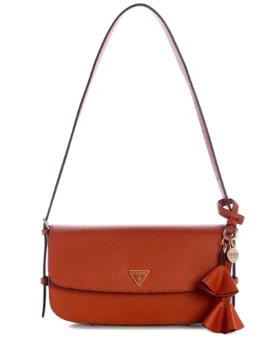 Guess Danielle Flap Small Shoulder Handbag In Ginger
